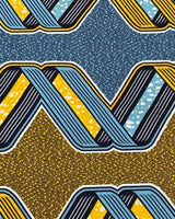 Ankara Guaranteed wax block print fabric FBRIC#7