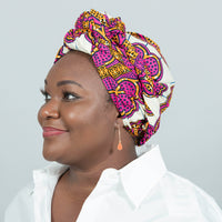 Leina Pink_Yellow Ankara Headwrap
