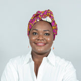 Leina Pink_Yellow Ankara Headwrap