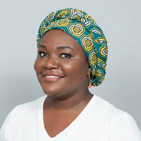 Ngelo Yellow_Green_Turquoise_Ankara Headwrap